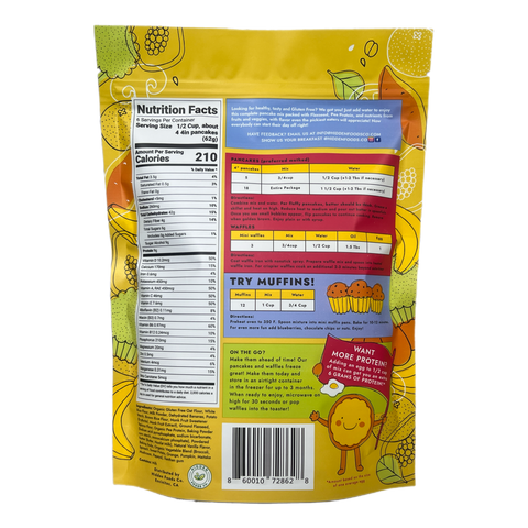 Gluten Free Pancake Mix Package Backside